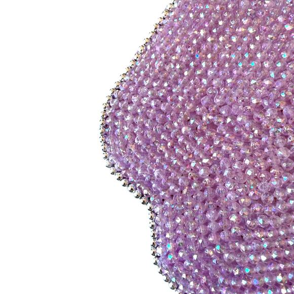 Rachel Zoe PINK GHOST Beaded Placemat 15in Halloween Glam Decor Set of 2 New - Picture 11 of 13